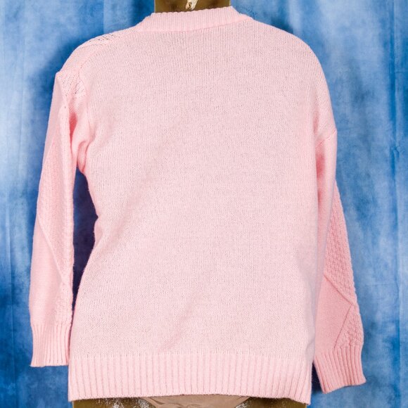 Pretty in Pink Polyester Cardigan Sweater Size S - Picture 3 of 3